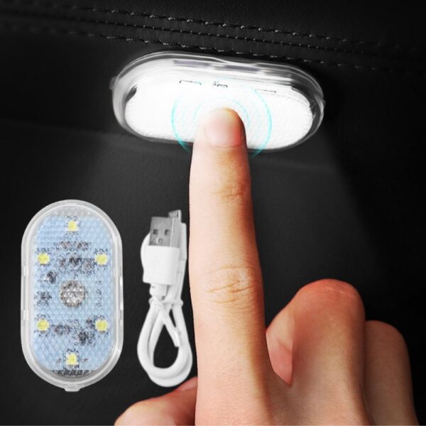 Luz LED inalámbrica para Interior de coche, lámpara de techo magnética