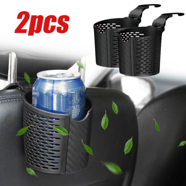 Portavasos para asiento trasero de coche, soporte colgante multifuncional para almacenamiento de bebidas.